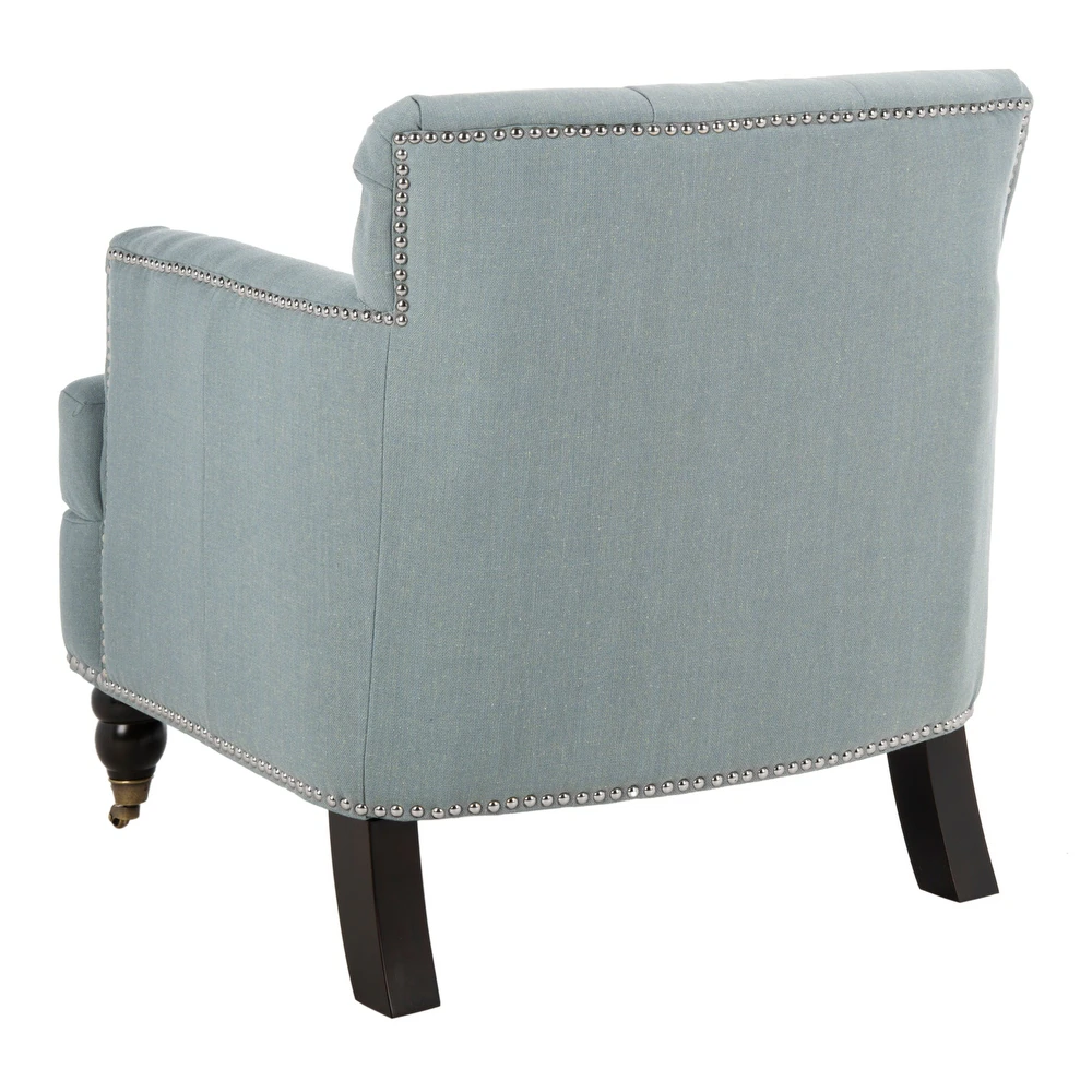 Colin Sky Blue Linen Tufted Club Chair - 28" x 34.4" x 32.7" - Image 3